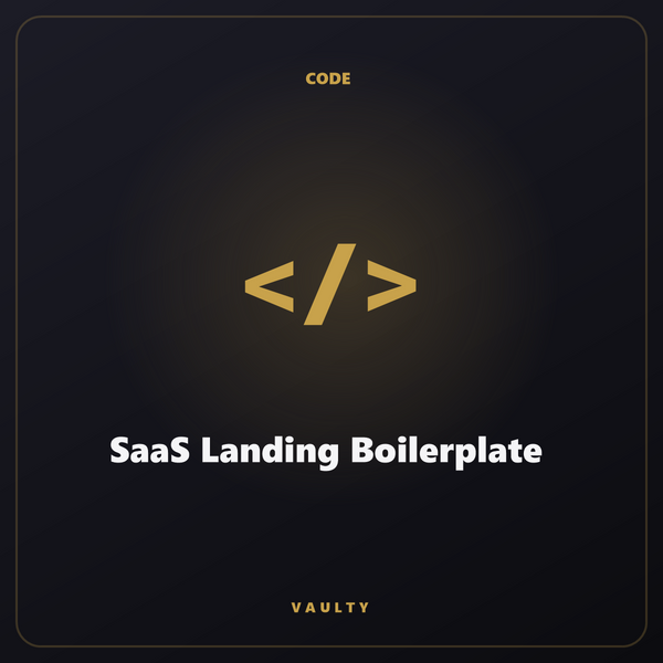 SaaS Landing Boilerplate — Template code Next.js