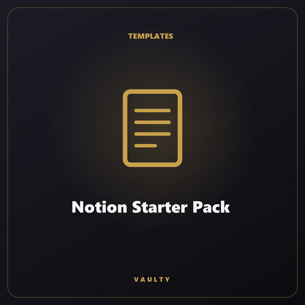 Notion Starter Pack — Modèles Notion essentiels