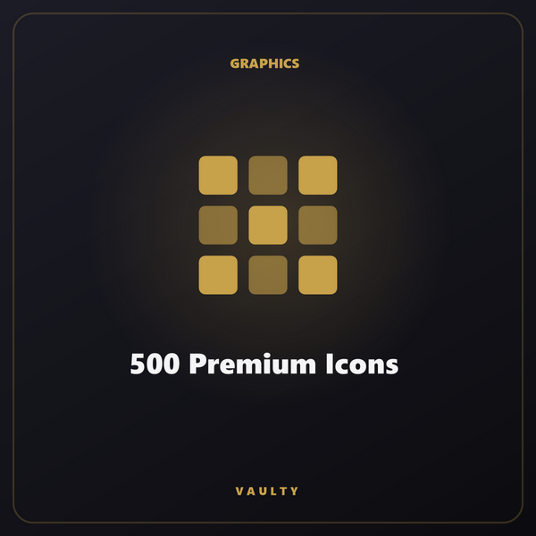 500 Premium Icons — Pack d'icônes vectorielles