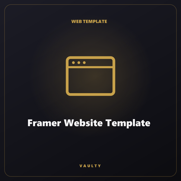 Framer Website Template — Portfolio Site